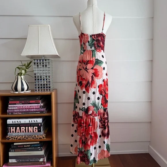 Farm Rio x Anthropologie Riviera Eyelet Maxi Dress size 6 - Picture 7 of 9